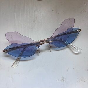 Blue and Purple Winged Sunglasses